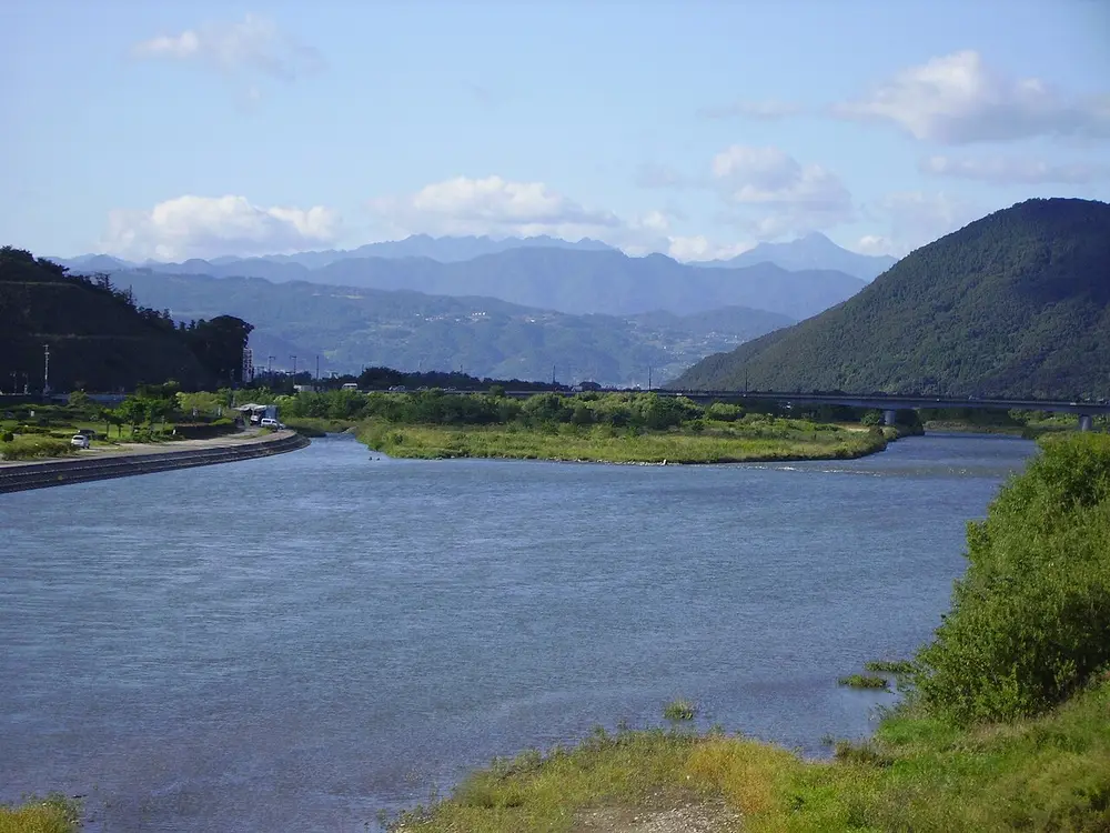 千曲川の川砂利